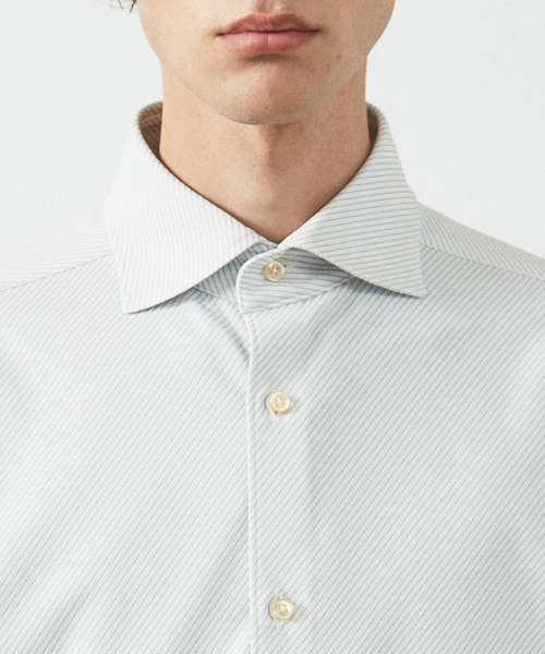 ABAHOUSE(アバハウス)の「【FLEX SHIRTS】ドライメッシュ 360°ストレッチ ジャージシャツ(シャツ/ブラウス・メンズ・サックスブルー/アイボリー/ダークネイビー・44/46/48/50)」の8枚目の写真