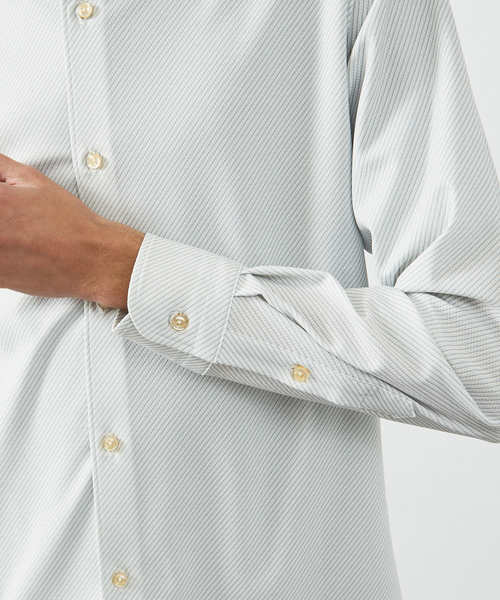 ABAHOUSE(アバハウス)の「【FLEX SHIRTS】ドライメッシュ 360°ストレッチ ジャージシャツ(シャツ/ブラウス・メンズ・サックスブルー/アイボリー/ダークネイビー・44/46/48/50)」の9枚目の写真