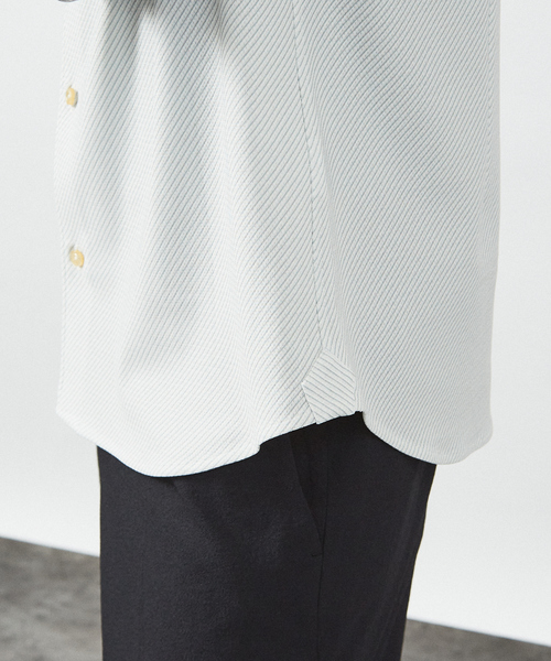 ABAHOUSE(アバハウス)の「【FLEX SHIRTS】ドライメッシュ 360°ストレッチ ジャージシャツ(シャツ/ブラウス・メンズ・サックスブルー/アイボリー/ダークネイビー・44/46/48/50)」の10枚目の写真