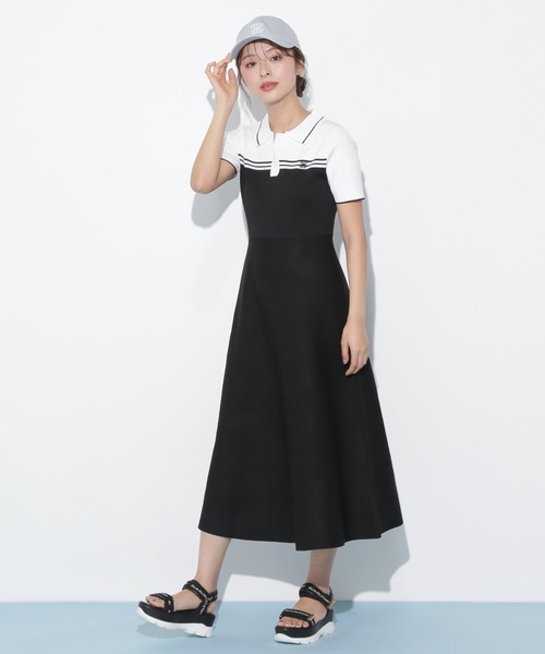 ジルバイ 配色切り替えポロシャツワンピース セール】◇配色切り替えポロシャツワンピース（ワンピース）｜JILL by