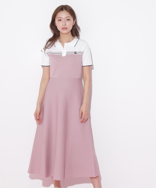 JILL by JILL STUART（ジルバイジルスチュアート）の「◇配色切り替えポロシャツワンピース（ワンピース・レディース・ピンク/ブラック/ネイビー・FREE）」の4枚目の写真