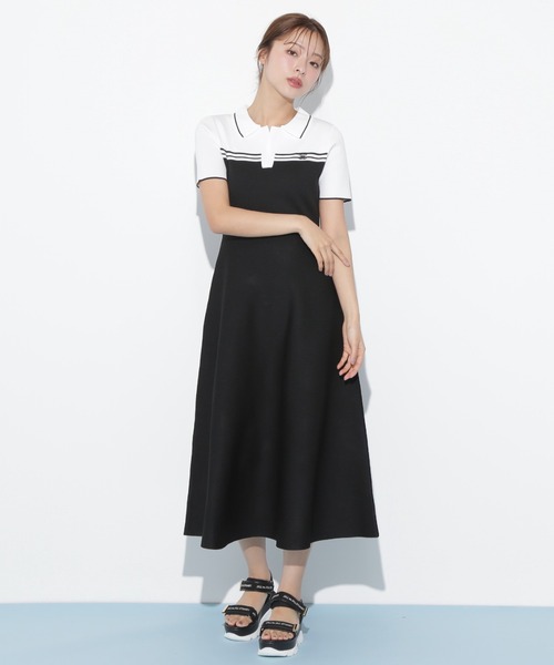 ジルバイ 配色切り替えポロシャツワンピース セール】◇配色切り替えポロシャツワンピース（ワンピース）｜JILL by