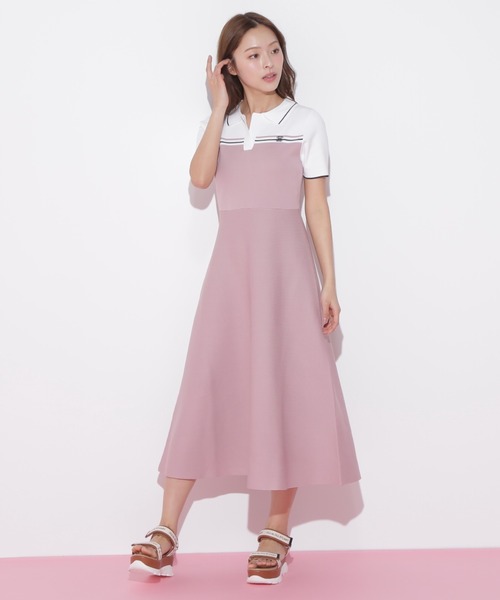 JILL by JILL STUART（ジルバイジルスチュアート）の「◇配色切り替えポロシャツワンピース（ワンピース・レディース・ピンク/ブラック/ネイビー・FREE）」の7枚目の写真