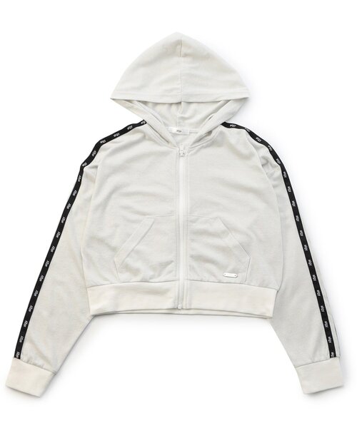 algy（アルジー）の「UVカットラインスリーブパーカー（パーカー・キッズ・ブラック/オフホワイト/グレー・XX-SMALL/X-SMALL/MEDIUM/SMALL）」の11枚目の写真