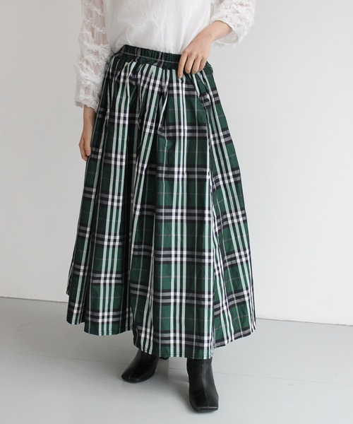 StyleSea(スタイルシー)の「チェック柄タフタスカート(スカート・レディース・ブラック/ベージュ/グレー/ブラウン/カーキ/ネイビー/グレイッシュベージュ/マルチ/ブルー/グリーン/オレンジ/ブルー系その他/ピンク/イエロー/パープル/スミクロ/レッド/ケリーグリーン/サンドベージュ/モスグリーン/レッド系その他/テラコッタ・FREE)」の13枚目の写真
