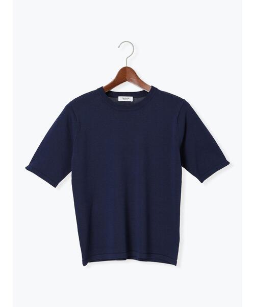 Te chichi TERRASSE（テチチテラス）の「【抗菌防臭】ハーフスリーブニット（ニット/セーター・レディース・レッド/ネイビー/ブラック/オフホワイト/ブルー・F）」の3枚目の写真