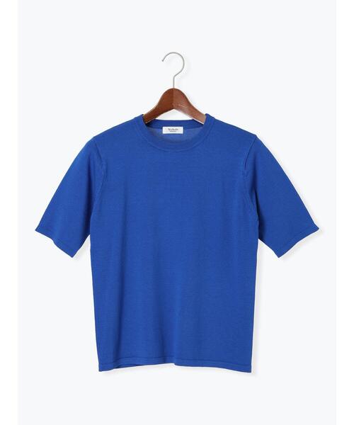 Te chichi TERRASSE（テチチテラス）の「【抗菌防臭】ハーフスリーブニット（ニット/セーター・レディース・レッド/ネイビー/ブラック/オフホワイト/ブルー・F）」の4枚目の写真