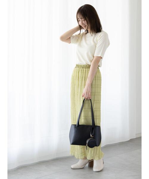 Te chichi TERRASSE（テチチテラス）の「【抗菌防臭】ハーフスリーブニット（ニット/セーター・レディース・レッド/ネイビー/ブラック/オフホワイト/ブルー・F）」の10枚目の写真