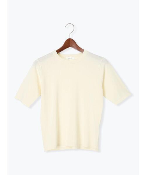 Te chichi TERRASSE（テチチテラス）の「【抗菌防臭】ハーフスリーブニット（ニット/セーター・レディース・レッド/ネイビー/ブラック/オフホワイト/ブルー・F）」の12枚目の写真