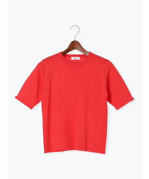 Te chichi TERRASSE（テチチテラス）の「【抗菌防臭】ハーフスリーブニット（ニット/セーター・レディース・レッド/ネイビー/ブラック/オフホワイト/ブルー・F）」の13枚目の写真