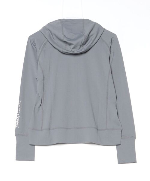 NANGA(ナンガ)の「AirFlex RASH GUARD ZIP PK W/エアフレックス ラッシュガードジップパーカー (ウィメンズ)(パーカー・レディース・ブラック/グレー/ホワイト・S/M/L)」の13枚目の写真