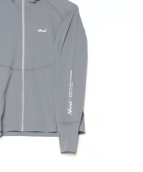 NANGA(ナンガ)の「AirFlex RASH GUARD ZIP PK W/エアフレックス ラッシュガードジップパーカー (ウィメンズ)(パーカー・レディース・ブラック/グレー/ホワイト・S/M/L)」の14枚目の写真