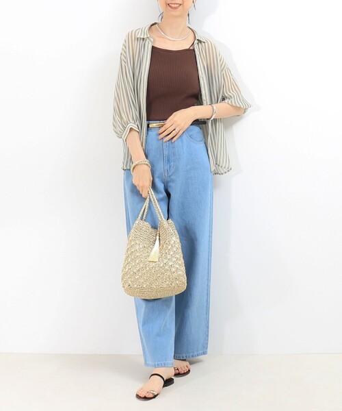 MICO COULIER（ミコクリエ）の「楊柳ストライプブラウス（シャツ/ブラウス・レディース・ブルー系その他/グレー系その他・38）」の11枚目の写真