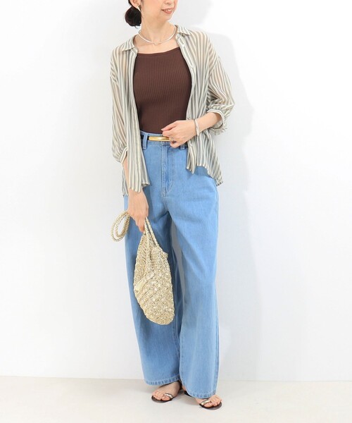 MICO COULIER（ミコクリエ）の「楊柳ストライプブラウス（シャツ/ブラウス・レディース・ブルー系その他/グレー系その他・38）」の12枚目の写真