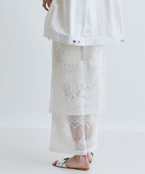 GALLEST(ギャレスト)の「ラップスカート付きレースパンツ(その他パンツ・レディース・ホワイト/ブラック・38)」の8枚目の写真