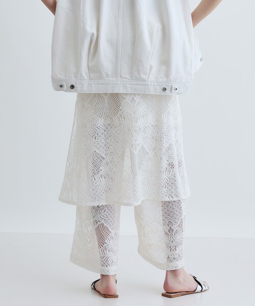 GALLEST(ギャレスト)の「ラップスカート付きレースパンツ(その他パンツ・レディース・ホワイト/ブラック・38)」の9枚目の写真