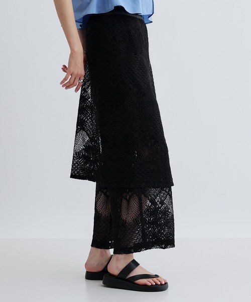 GALLEST(ギャレスト)の「ラップスカート付きレースパンツ(その他パンツ・レディース・ホワイト/ブラック・38)」の16枚目の写真