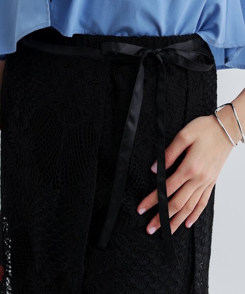 GALLEST(ギャレスト)の「ラップスカート付きレースパンツ(その他パンツ・レディース・ホワイト/ブラック・38)」の17枚目の写真