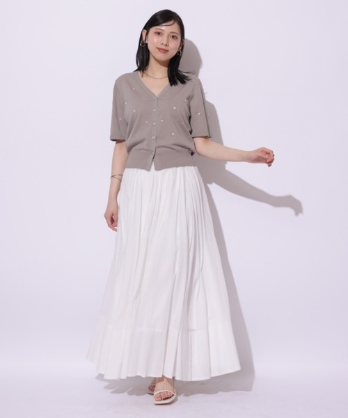 ハート刺繍半袖カーデ（ニット/セーター）｜Mystrada（マイ