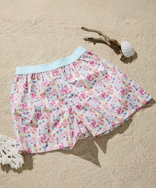 une nana cool（ウンナナクール）の「MADE WITH LIBERTY FABRIC 【綿100％】メンズトランクス（トランクス・メンズ・ネイビー/アイボリー/ミント・L/M）」の2枚目の写真