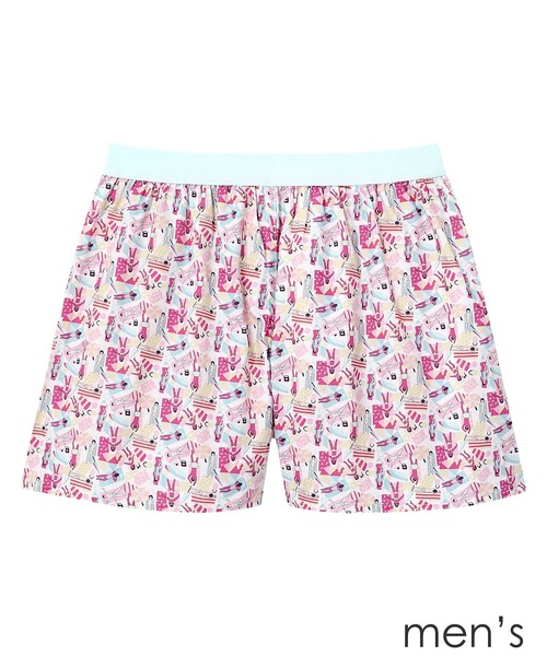 une nana cool（ウンナナクール）の「MADE WITH LIBERTY FABRIC 【綿100％】メンズトランクス（トランクス・メンズ・ネイビー/アイボリー/ミント・L/M）」の4枚目の写真