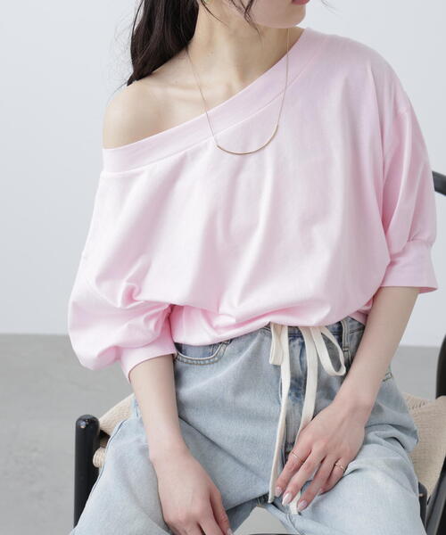 セール】［MFM］パフスリーブオフショルカットソー（Tシャツ
