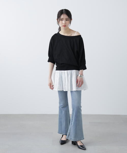 FREE'S MART（フリーズマート）の「［ＭＦＭ］パフスリーブオフショルカットソー（Tシャツ/カットソー・レディース・ブラック/ホワイト/ピンク・FREE）」の9枚目の写真