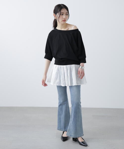 FREE'S MART（フリーズマート）の「［ＭＦＭ］パフスリーブオフショルカットソー（Tシャツ/カットソー・レディース・ブラック/ホワイト/ピンク・FREE）」の10枚目の写真