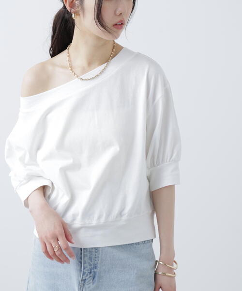 FREE'S MART（フリーズマート）の「［ＭＦＭ］パフスリーブオフショルカットソー（Tシャツ/カットソー・レディース・ブラック/ホワイト/ピンク・FREE）」の15枚目の写真