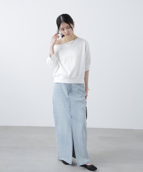 FREE'S MART（フリーズマート）の「［ＭＦＭ］パフスリーブオフショルカットソー（Tシャツ/カットソー・レディース・ブラック/ホワイト/ピンク・FREE）」の19枚目の写真
