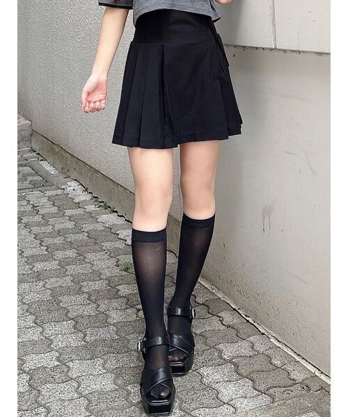 MERCURYDUO（マーキュリーデュオ）の「プリーツミニスカパン（スカート・レディース・グレー/ブラック・SMALL/MEDIUM）」の18枚目の写真