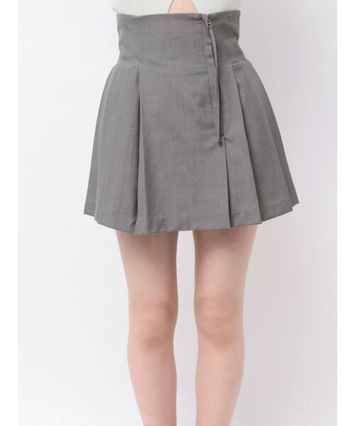 MERCURYDUO（マーキュリーデュオ）の「プリーツミニスカパン（スカート・レディース・グレー/ブラック・SMALL/MEDIUM）」の8枚目の写真