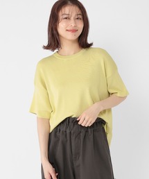 studio CLIP | 【マシンウォッシャブル・吸水速乾・接触冷感・アンチピリング】12ゲージニットTシャツ(Tシャツ/カットソー)
