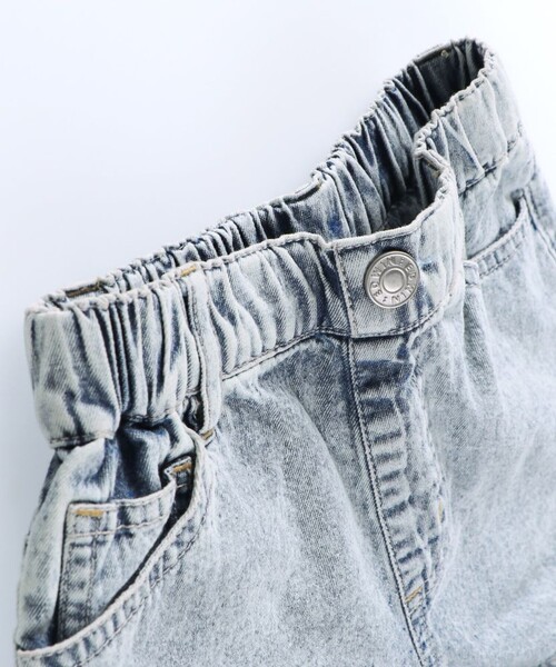 EDWIN（エドウィン）の「【Ou? by EDWIN】デニムショートパンツ（デニムパンツ・キッズ・サックスブルー/ブラック・130/100/90/150/120/140/110）」の4枚目の写真