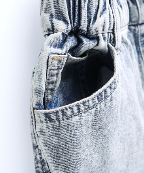 EDWIN（エドウィン）の「【Ou? by EDWIN】デニムショートパンツ（デニムパンツ・キッズ・サックスブルー/ブラック・130/100/90/150/120/140/110）」の6枚目の写真