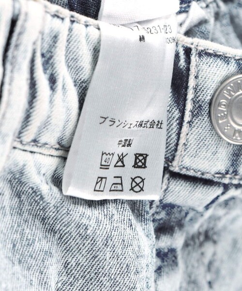 EDWIN（エドウィン）の「【Ou? by EDWIN】デニムショートパンツ（デニムパンツ・キッズ・サックスブルー/ブラック・130/100/90/150/120/140/110）」の8枚目の写真