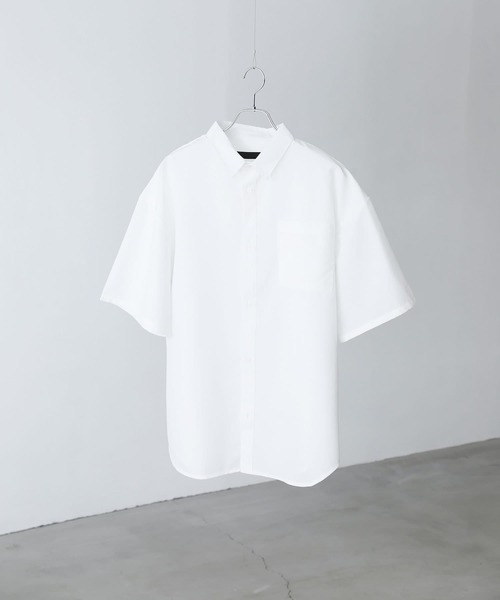 MDR(エムディアール)の「オーバーサイズレギュラーカラー半袖シャツ(シャツ/ブラウス・メンズ・オフホワイト/ブルー・M/L)」の3枚目の写真