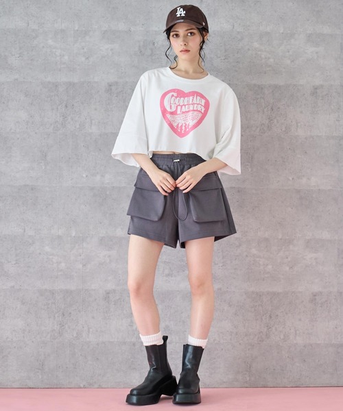 ANAP(アナップ)の「スウェット ショート カーゴ パンツ(カーゴパンツ・レディース・ブラック/グレー・FREE)」の12枚目の写真