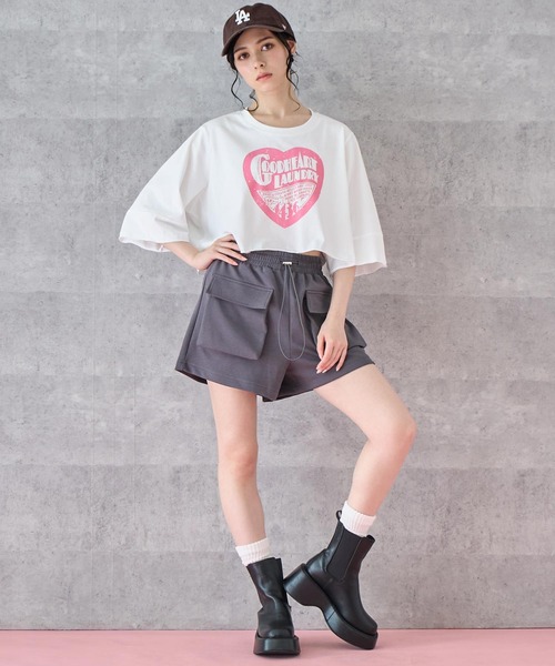 ANAP(アナップ)の「スウェット ショート カーゴ パンツ(カーゴパンツ・レディース・ブラック/グレー・FREE)」の13枚目の写真