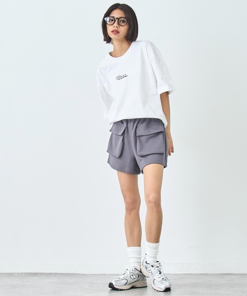 ANAP(アナップ)の「スウェット ショート カーゴ パンツ(カーゴパンツ・レディース・ブラック/グレー・FREE)」の19枚目の写真