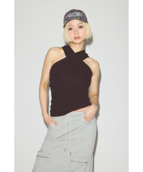 【新品未使用】ラグアジェム　SHIRRING MANYWAY ベアトップ SHIRRING MANYWAY ベアトップ（その他トップス）｜LAGUA GEM