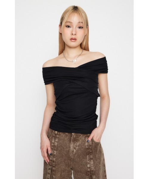 SHIRRING MANYWAY ベアトップ（その他トップス）｜LAGUA GEM