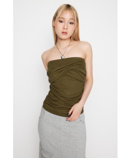 Gajess Luna Bare Top gajess ベアトップ34 完売商品 SHIRRING MANYWAY ベアトップ（その他トップス）｜LAGUA GEM