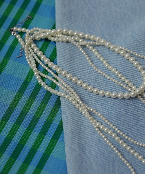 emesuelee（エメスーリー）の「3set　ランダムパールネックレス（ネックレス・レディース・ホワイト・フリー）」の14枚目の写真