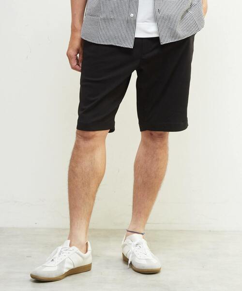 MEN'S MELROSE(メンズメルローズ)の「メランジハイパーストレッチショートパンツ(その他パンツ・メンズ・ネイビー/ライトグレー/ブラック/ライトベージュ・2/3/4)」の1枚目の写真