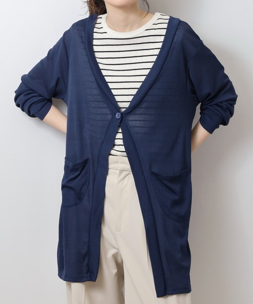 atONE(アットワン)の「シアースラブロングカーディガン(カーディガン/ボレロ・レディース・ブラック/ネイビー/モカ/杢グレー・L/LL/3L/M)」の17枚目の写真