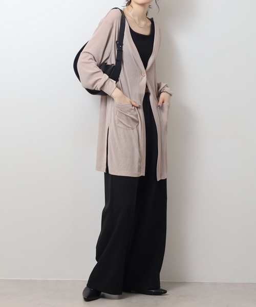 atONE(アットワン)の「シアースラブロングカーディガン(カーディガン/ボレロ・レディース・ブラック/ネイビー/モカ/杢グレー・L/LL/3L/M)」の16枚目の写真