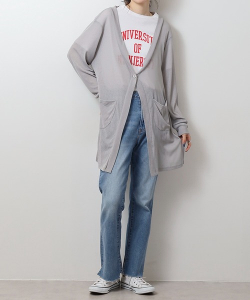 atONE(アットワン)の「シアースラブロングカーディガン(カーディガン/ボレロ・レディース・ブラック/ネイビー/モカ/杢グレー・L/LL/3L/M)」の12枚目の写真