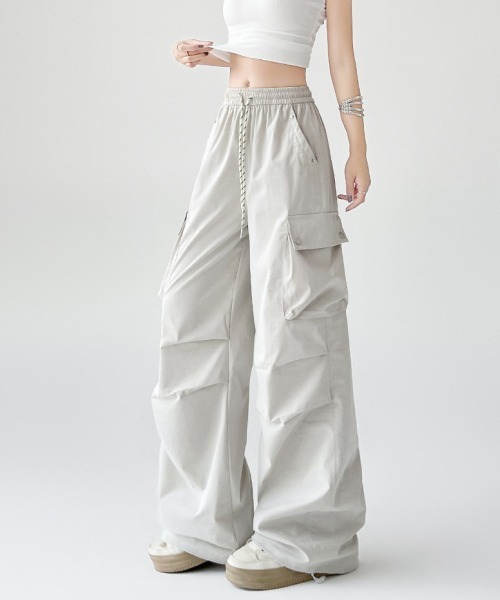 パラシュートワイドカーゴパンツ（カーゴパンツ）｜mushwear（マッシュ