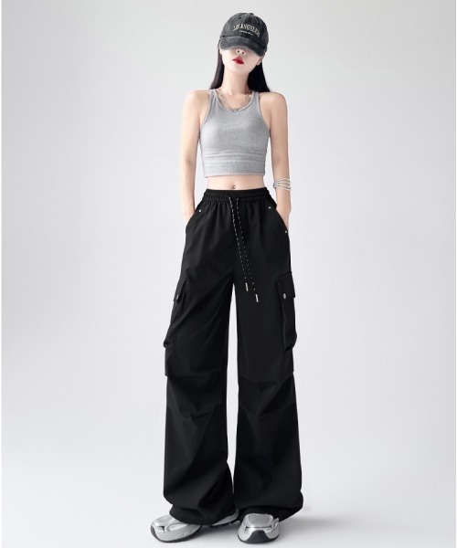 mushwear（マッシュウェア）の「パラシュートワイドカーゴパンツ（カーゴパンツ・メンズ・ネイビー/ホワイト/ピンク/グレー/ブラック・SMALL/MEDIUM/LARGE/X-LARGE）」の7枚目の写真